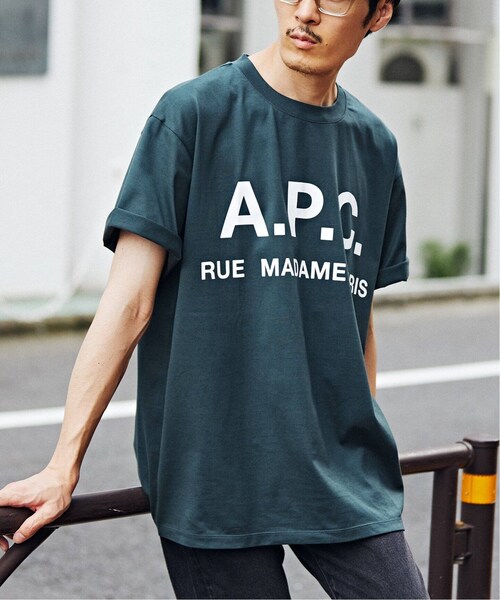 EDIFICE(エディフィス)の「《追加予約》【A.P.C. / アーペーセー】別注 オーバーサイズ ロゴプリント Tシャツ(その他・ブラック/S/M/L/XL)」の22枚目の写真
