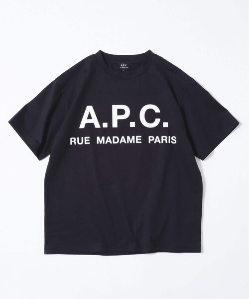 EDIFICE(エディフィス)の「《追加予約》【A.P.C. / アーペーセー】別注 オーバーサイズ ロゴプリント Tシャツ(その他・ブラック/S/M/L/XL)」の5枚目の写真