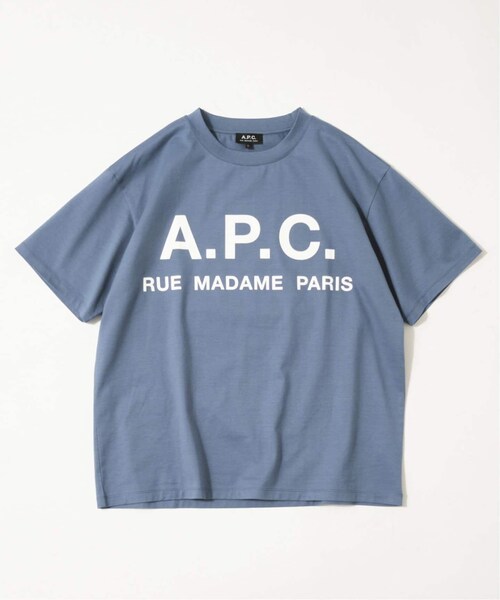 EDIFICE(エディフィス)の「《追加予約》【A.P.C. / アーペーセー】別注 オーバーサイズ ロゴプリント Tシャツ(その他・ブラック/S/M/L/XL)」の6枚目の写真