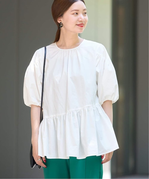 IENA イエナ　ギャザーハーフスリーブブラウス IENA（イエナ）の「ギャザーハーフスリーブブラウス（）」 - WEAR