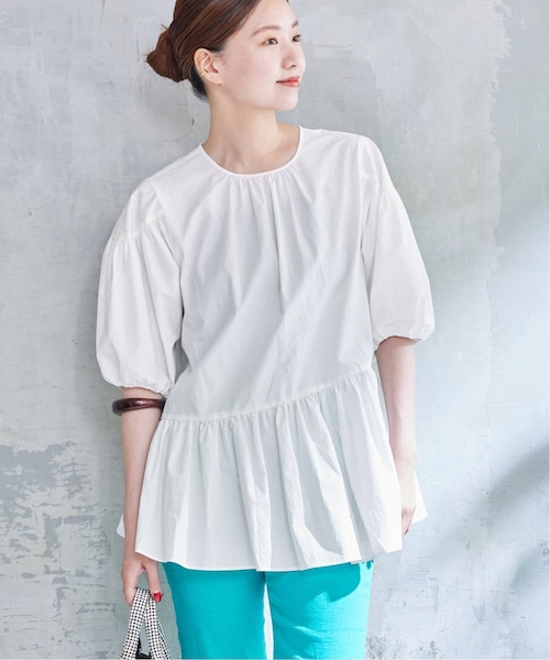 IENA（イエナ）の「ギャザーハーフスリーブブラウス（）」 - WEAR