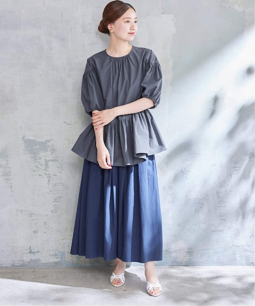 IENA イエナ　ギャザーハーフスリーブブラウス IENA（イエナ）の「ギャザーハーフスリーブブラウス（）」 - WEAR