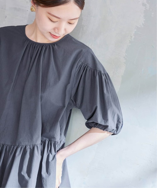 IENA イエナ　ギャザーハーフスリーブブラウス IENA（イエナ）の「ギャザーハーフスリーブブラウス（）」 - WEAR