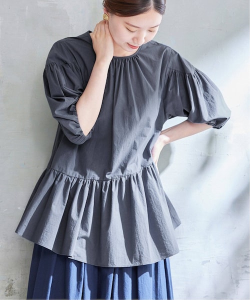 IENA（イエナ）の「ギャザーハーフスリーブブラウス（）」 - WEAR