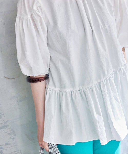 IENA（イエナ）の「ギャザーハーフスリーブブラウス（）」 - WEAR