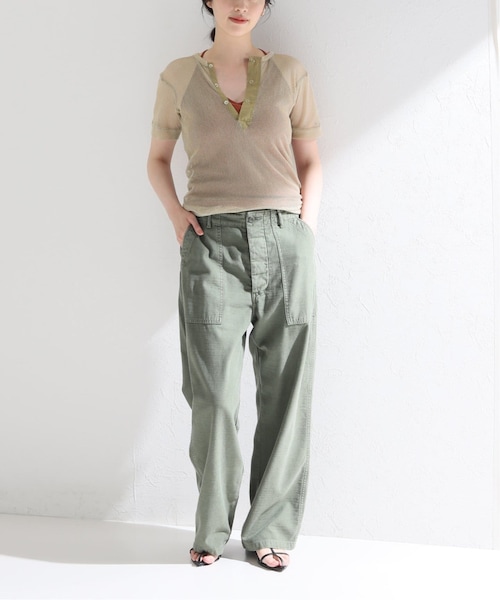 IENA（イエナ）の「【INSCRIRE/アンスクリア】Mesh Short Sleeve 