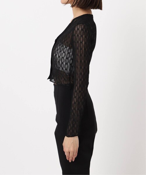 EDIT. FOR LULU（エディットフォールル）の「ストライプVネックレースカーデ（その他・ブラック/フリー）」の20枚目の写真