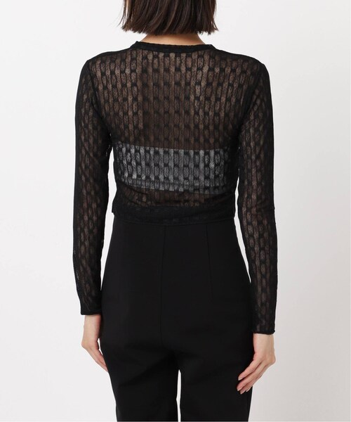 EDIT. FOR LULU（エディットフォールル）の「ストライプVネックレースカーデ（その他・ブラック/フリー）」の21枚目の写真