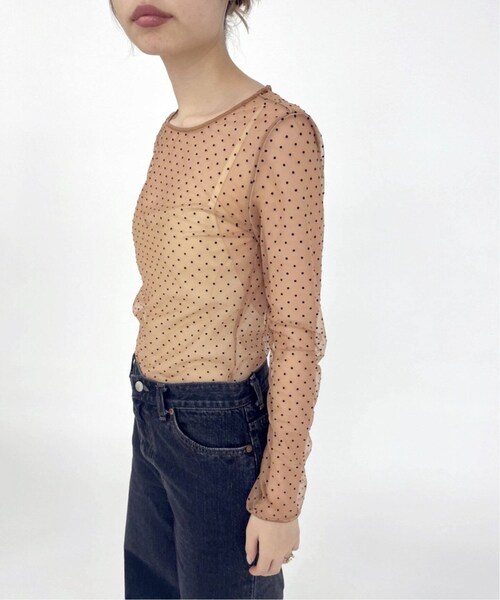 EDIT.FOR LULU - ドットチュールトップス ドットチュールトップス（Tシャツ/カットソー）｜EDIT. FOR LULU