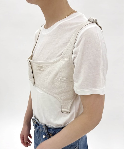 EDIT. FOR LULU（エディットフォールル）の「【COURREGES/クレージュ】pre VINYL SUSPENDERS BRA（その他・ナチュラル/M）」の2枚目の写真