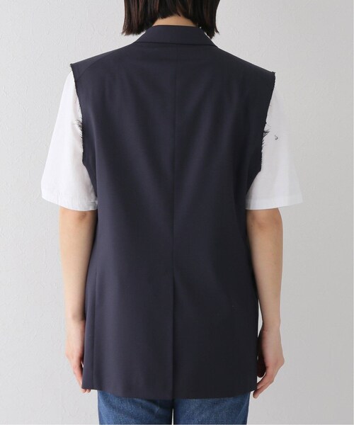 MUSE de Deuxieme classe（ミューズデドゥーズィエムクラス）の「【BOWTE/バウト】POPLIN SLEEVELESS ジャケット（その他・ネイビー/フリー）」の10枚目の写真