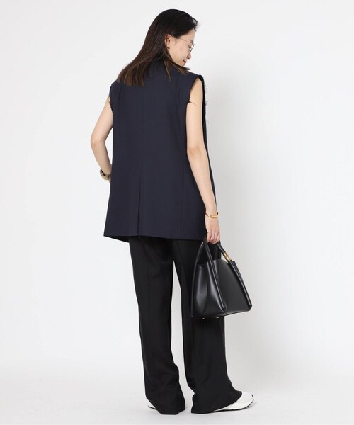 MUSE de Deuxieme classe（ミューズデドゥーズィエムクラス）の「【BOWTE/バウト】POPLIN SLEEVELESS ジャケット（その他・ネイビー/フリー）」の7枚目の写真