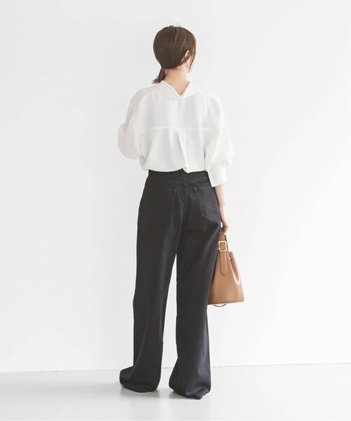 Noble（ノーブル）の「《WEB限定追加予約》エステルダブルクロステーラードブラウス（その他・ホワイト/フリー）」の5枚目の写真