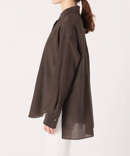 Noble（ノーブル）の「《追加予約》シルキーコットン カラーシャツ 2（その他・ブラウン/フリー）」の16枚目の写真