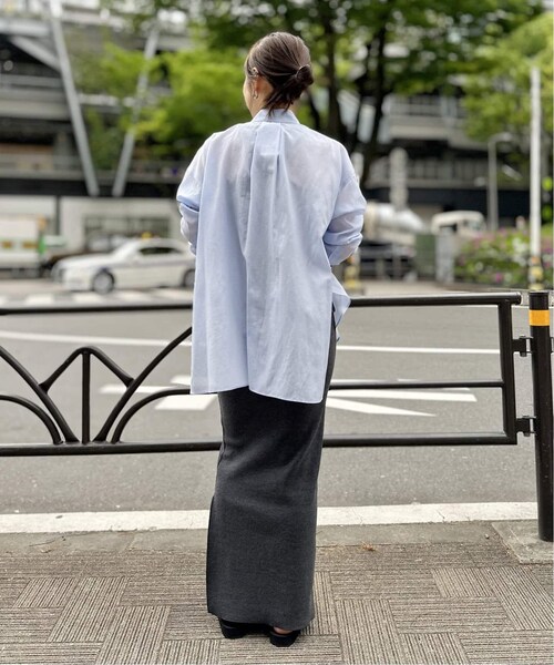 Noble（ノーブル）の「《追加予約》シルキーコットン カラーシャツ 2（その他・ブラウン/フリー）」の14枚目の写真