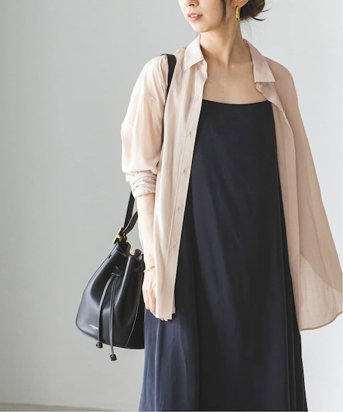 Noble（ノーブル）の「《追加予約》シルキーコットン カラーシャツ 2（その他・ブラウン/フリー）」の2枚目の写真