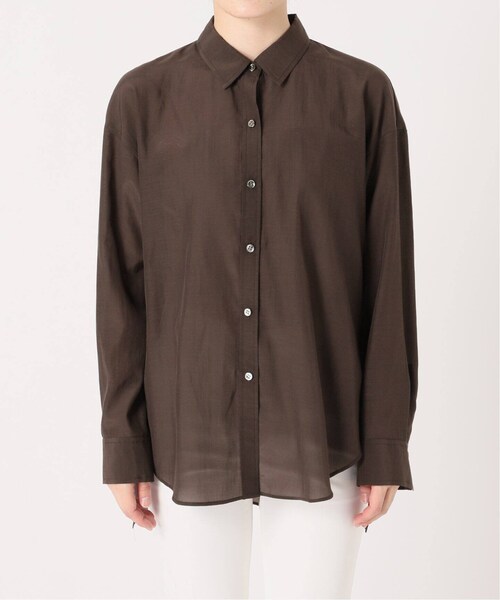 Noble（ノーブル）の「《追加予約》シルキーコットン カラーシャツ 2（その他・ブラウン/フリー）」の22枚目の写真