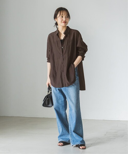 Noble（ノーブル）の「《追加予約》シルキーコットン カラーシャツ 2（その他・ブラウン/フリー）」の6枚目の写真