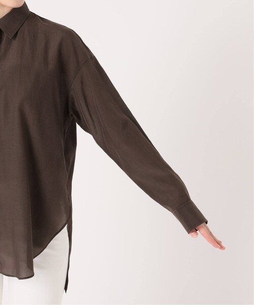 Noble（ノーブル）の「《追加予約》シルキーコットン カラーシャツ 2（その他・ブラウン/フリー）」の20枚目の写真