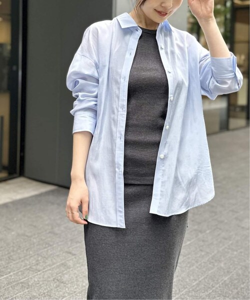 Noble（ノーブル）の「《追加予約》シルキーコットン カラーシャツ 2（その他・ブラウン/フリー）」の3枚目の写真