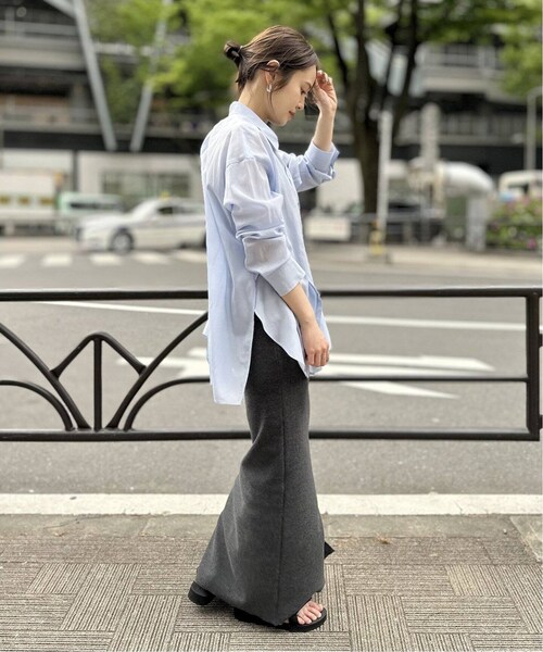 Noble（ノーブル）の「《追加予約》シルキーコットン カラーシャツ 2（その他・ブラウン/フリー）」の13枚目の写真