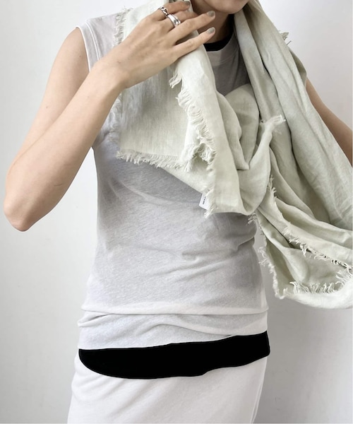 plage(プラージュ)の「COTTON LINEN SHEER N/S Tシャツ(その他・ブラック/フリー)」の12枚目の写真