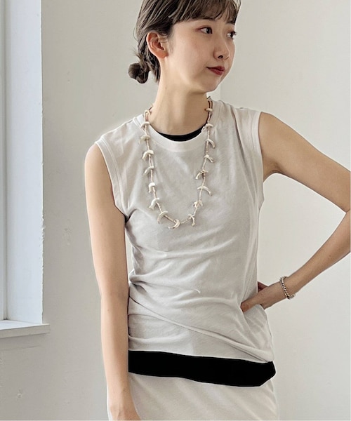 plage(プラージュ)の「COTTON LINEN SHEER N/S Tシャツ(その他・ブラック/フリー)」の10枚目の写真