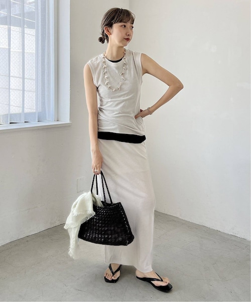 plage(プラージュ)の「COTTON LINEN SHEER N/S Tシャツ(その他・ブラック/フリー)」の13枚目の写真