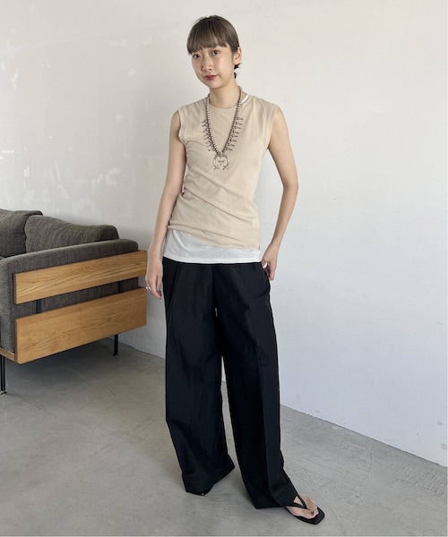 plage(プラージュ)の「COTTON LINEN SHEER N/S Tシャツ(その他・ブラック/フリー)」の15枚目の写真