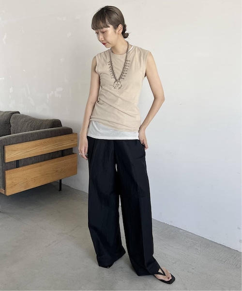 plage(プラージュ)の「COTTON LINEN SHEER N/S Tシャツ(その他・ブラック/フリー)」の16枚目の写真