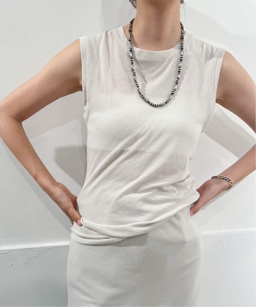 plage(プラージュ)の「COTTON LINEN SHEER N/S Tシャツ(その他・ブラック/フリー)」の2枚目の写真