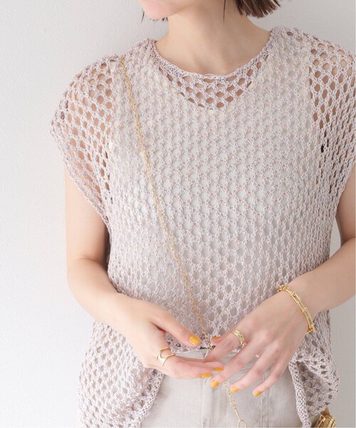 SLOBE IENA（スローブイエナ）の「カラーメッシュニットプルオーバー（その他・グリーン/フリー）」の22枚目の写真