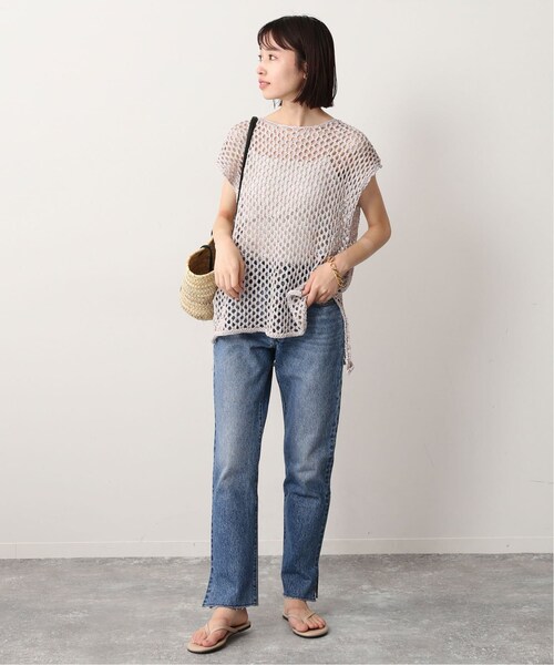 SLOBE IENA（スローブイエナ）の「カラーメッシュニットプルオーバー（その他・グリーン/フリー）」の13枚目の写真