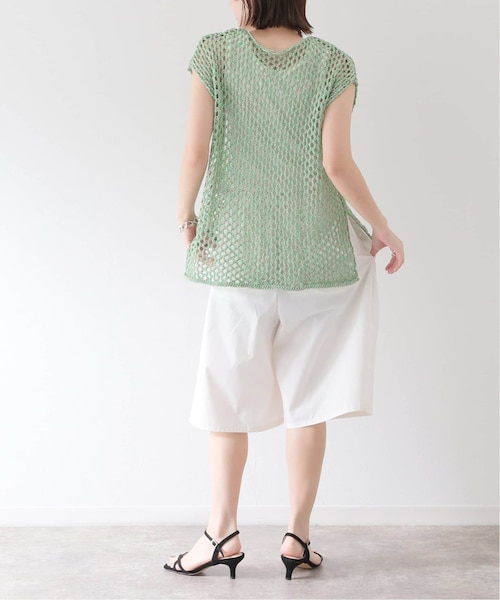 SLOBE IENA（スローブイエナ）の「カラーメッシュニットプルオーバー（その他・グリーン/フリー）」の10枚目の写真