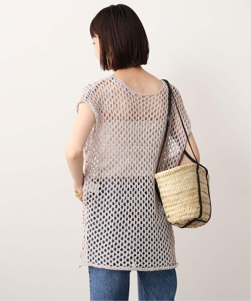 SLOBE IENA（スローブイエナ）の「カラーメッシュニットプルオーバー（その他・グリーン/フリー）」の19枚目の写真