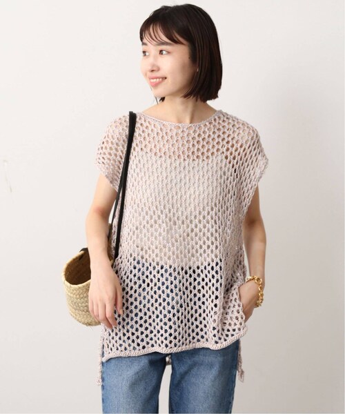 SLOBE IENA（スローブイエナ）の「カラーメッシュニットプルオーバー（その他・グリーン/フリー）」の17枚目の写真