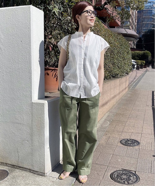 Spick & Span（スピックアンドスパン）の「≪追加≫ケミカルレーススタンドカラーブラウス（その他・ブラック/フリー）」の18枚目の写真