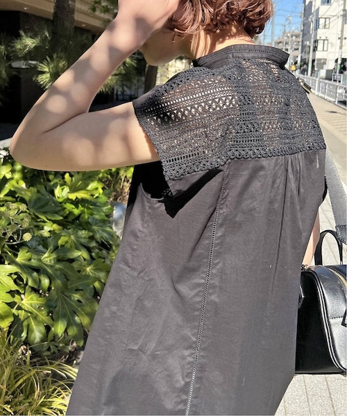 Spick & Span（スピックアンドスパン）の「≪追加≫ケミカルレーススタンドカラーブラウス（その他・ブラック/フリー）」の12枚目の写真