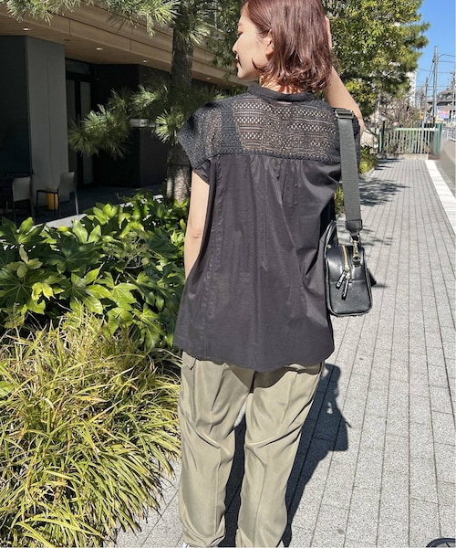 Spick & Span（スピックアンドスパン）の「≪追加≫ケミカルレーススタンドカラーブラウス（その他・ブラック/フリー）」の8枚目の写真