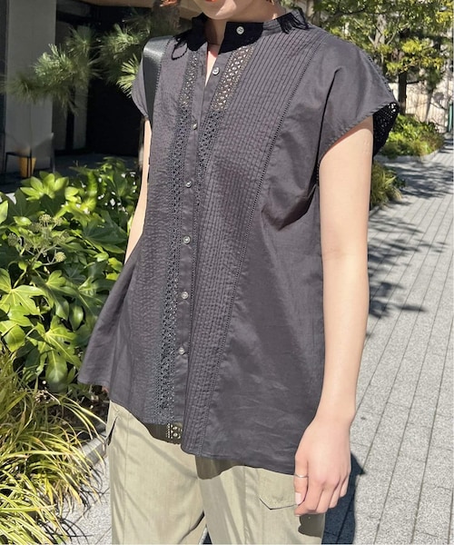 Spick & Span（スピックアンドスパン）の「≪追加≫ケミカルレーススタンドカラーブラウス（その他・ブラック/フリー）」の15枚目の写真