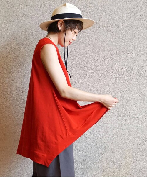 JOURNAL STANDARD LUXE（ジャーナルスタンダード　ラックス）の「ヴィンテージジャージー ヘムタンクトップ（その他・ブラック/フリー）」の3枚目の写真