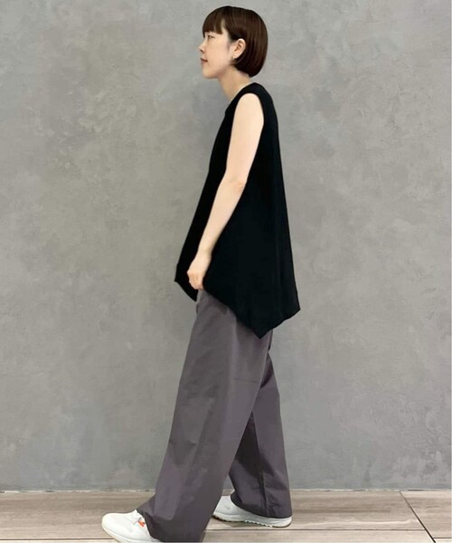 JOURNAL STANDARD LUXE（ジャーナルスタンダード　ラックス）の「ヴィンテージジャージー ヘムタンクトップ（その他・ブラック/フリー）」の5枚目の写真