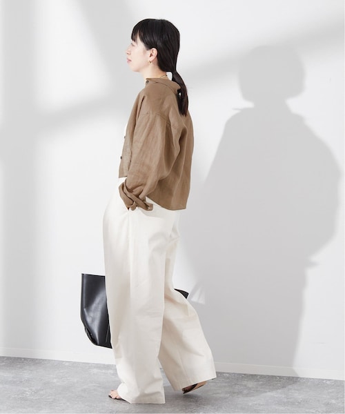 journal standard L ジャーナルスタンダードレサージュオーガニックリネンクロップドシャツ
