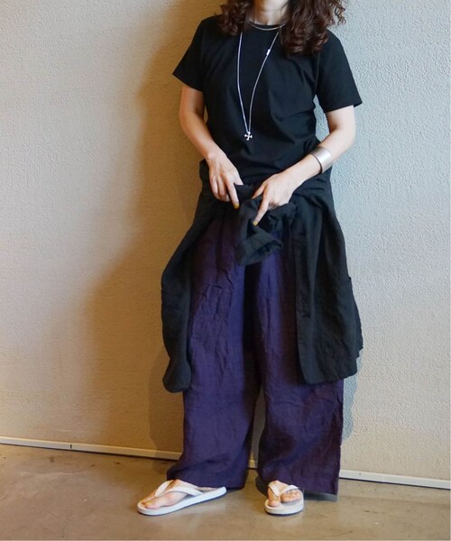 JOURNAL STANDARD LUXE（ジャーナルスタンダード　ラックス）の「【ARMEN / アーメン】COTTON JERSEY TEE（その他・ブラック/2）」の6枚目の写真