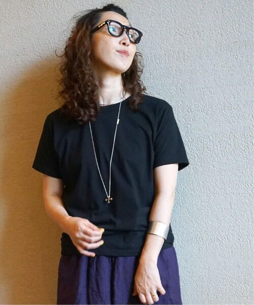 JOURNAL STANDARD LUXE（ジャーナルスタンダード　ラックス）の「【ARMEN / アーメン】COTTON JERSEY TEE（その他・ブラック/2）」の4枚目の写真