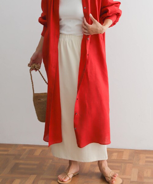 URBAN RESEARCH DOORS（アーバンリサーチドアーズ）の「UR GREEN リブカットストレートスカート（スカート・レディース・BLACK/IVORY・M）」の19枚目の写真