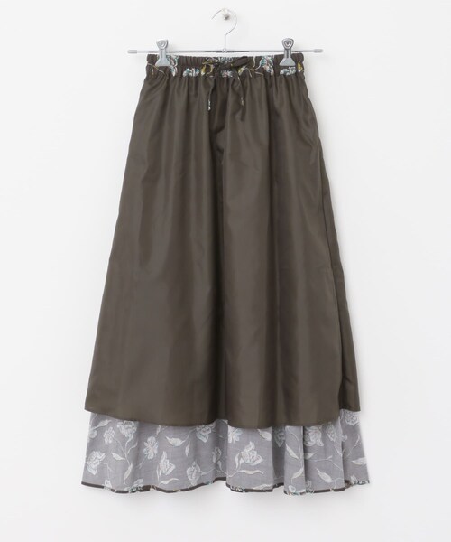 URBAN RESEARCH DOORS（アーバンリサーチドアーズ）の「レーヨン花柄スカート（スカート・レディース・CHARCOAL/BROWN・M）」の21枚目の写真