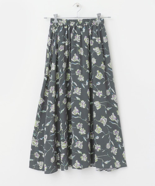 URBAN RESEARCH DOORS（アーバンリサーチドアーズ）の「レーヨン花柄スカート（スカート・レディース・CHARCOAL/BROWN・M）」の15枚目の写真