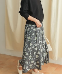 URBAN RESEARCH DOORS | レーヨン花柄スカート(スカート)