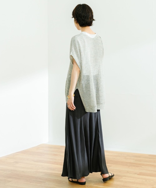 URBAN RESEARCH（アーバンリサーチ）の「キュプラフィブリルフレアスカート（スカート・レディース・CHARCOAL/BEIGE・FREE）」の8枚目の写真